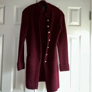 Adrienne Vittadini burgundy cardigan